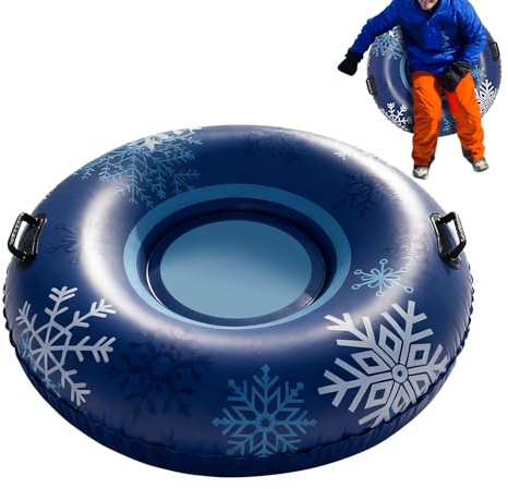 Peufcmi Schneerutschen Für Kinder,109,98 cm Kältebeständige Aufblasbare Röhre | Strapazierfähiges Schneespielzeug - für winterliche Outdoor-Abenteuer, Camping, Picknick, Reisen, Erkundungen sowie