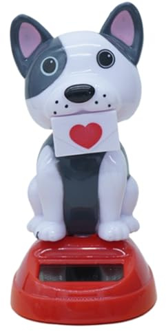 Auto Solar Wackelfigur Hund, Solarbetriebene Wackelfigur, Niedliches Solar Tanzende Figur Hund Spielzeug für Auto Armaturenbrett Zuhause Büro Schreibtisch Dekoration Geschenk für Fahrer Kinder
