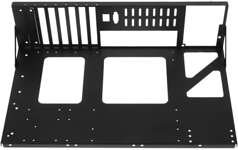 HOMOCONO Verdickter Stahl Mainboard Rahmen mit Offenem Design und Wärmeableitung Robuste Mainboardhalterung Fürpc Gehäuse in Schwarz