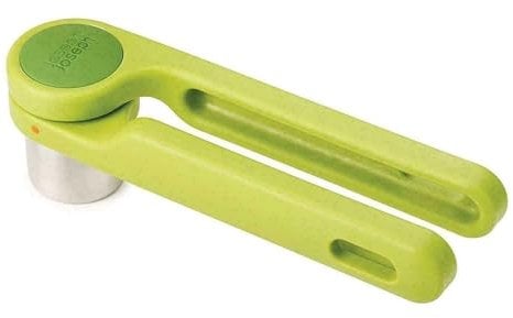 Joseph Joseph Helix Garlic Press, action d'écrasement facile, lavable au lave-vaisselle - Vert