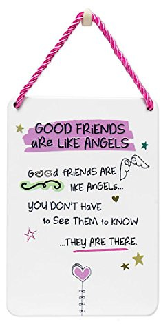 Inspired Words Plaque - Good Friends Are Like Angels