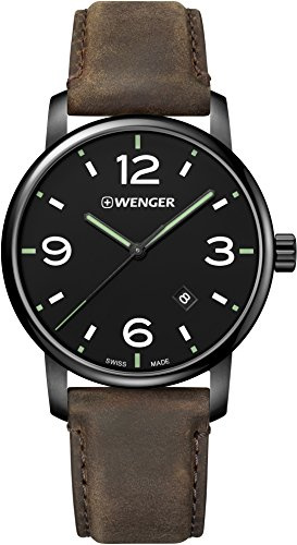 Wenger Unisex ErwachseneArmbanduhr Analog Quarz Leder 01.1741.121