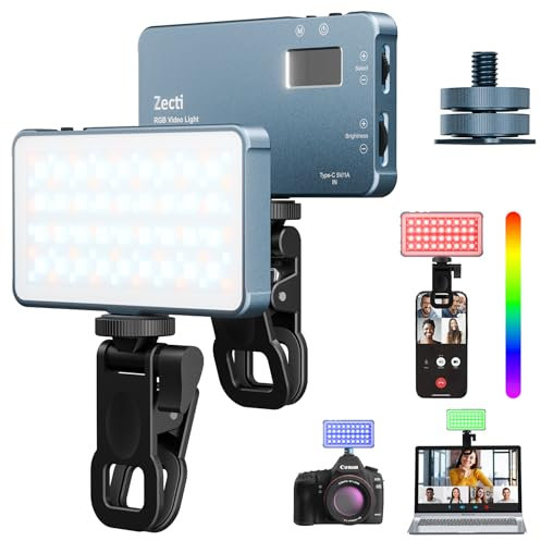 Panneau LED sur Caméra, NinkBox Lumière Vidéo 96 LED 2500K-9000K, Luminosité Dimmable, CRI 95+, Eclairage Photo Lampe Portable pour pour Les Phone, iPhone, Android, Android,iPad, Laptop