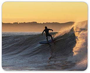 Destination Vinyl Ltd Sunset Surfer Mouse Mat Pad - Surf Surfing Wave Sea Brother Computer #14135