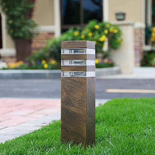 Sockelleuchte Außenleuchte Design Außen-Standleuchte Wegeleuchte Outdoor Pollerleuchte Gartenlampe Hochwertiges Aluminium Wege-Beleuchtung Straßenleuchte Rasen Lampe,9 * 13 * 40CM