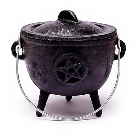 Panotophia Cauldron (Hexenkessel) Pentagramm - 1080 g; 12x9.5 cm