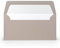 PAPERADO 25 Briefumschläge DIN lang/DL - Taupe gerippt Hell-Braun Schlamm - 100 g/m² Kuvert ohne Fenster 22 x 11 cm - Umschläge mit Nassklebung gerader Klappe
