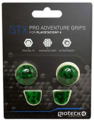 Gioteck - Gtx Ps4 - Funda Protectora de Silicona para Mando Ps4, Protección para Joysticks, Antideslizante, Precisión Grips para Playstation 4 Cubos Verdes (Ps4)