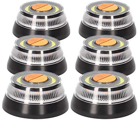 PMK GRUPO Luz V16 Homologada DGT | Luz Emergencia Coche Averia o Accidente [Visibilidad 1 Km] o Linterna con Base Imantada o Gancho para Colgar de Activación Sencilla IDIADA PC21020081-6 Unidades