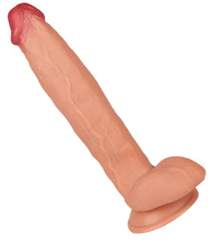 EIS Massiver Naturdildo aus Silikon | naturnah | mit Saugfuß | 31,5 cm | Sex Spielzeug für Frauen | Sex Toys | Erotik | Sex Spielzeug für Paare