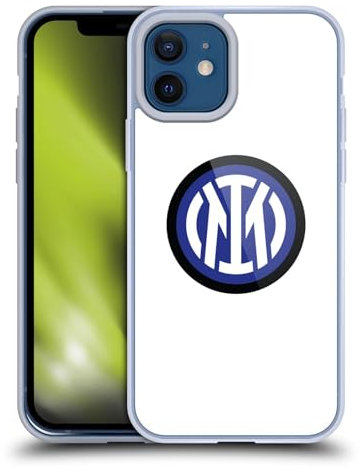 Head Case Designs Offizielle Inter Milan Logo Auf Weiss Abzeichen Gelhülle [Militärischer Schutzgrad] Kompatibel Mit Apple iPhone 12 / iPhone 12 Pro Und Kompatibel Mit MagSafe