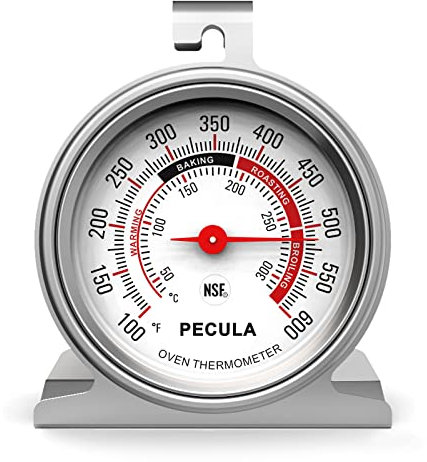 Oven Thermometer 50-300°C/100-600°F, Oven Baking Chef Thermometer Instant Read Stainless Steel Thermometer Kitchen Cooking Thermometer, Oven Temperature Gauge