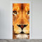 Estika Türtapete selbstklebend - Geometrischer Löwe - 95x205 cm - Einem Bogen Türposter, Abstrakt tiere Türaufkleber, Aufkleber PVC Folie, Klebefolie für türen, Tür tattoo, Modern decoration