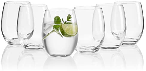 MÄSER 933625 Il Premio 6 Trinkgläser, Wassergläser, Saftgläser, Gläser Set 36 cl aus hochwertigem Kristall, geblasene Kristallgläser für Gin Tonic, Wasser, Säfte und Schorlen