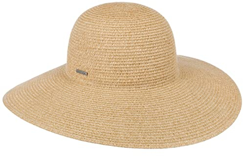 Stetson Livetta Toyo Schlapphut Damen - Aus Toyo-Stroh (100%) - Mit Schweißband - Extrabreite Krempe (11.5 cm) schützt vor gefährlichen Sonnenstrahlen - Sommerhut - Frühjahr/Sommer Natur L (58-59 cm)
