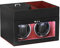 Uhrenbeweger 2 Uhren Automatik PU Leder Rot mit Sichtfenster Leiser Motor Watch Winder für Automatikuhren Uhrenbox mit Schmuckfach Aufbewahrung Herren Damen Netzbetrieb mit Adapter enthalten