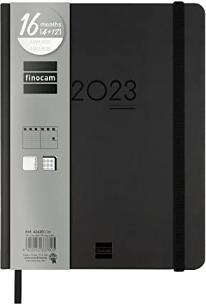 Finocam - Terminplaner 2022 2023 Labor 16 Monate Wochenansicht Vertikal September 2022 bis Dezember 2023 (16 Monate) Schwarz International