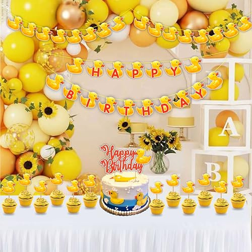 Seyal® Geburtstagsparty-Dekoration – Cartoon-Enten-Thema, Geburtstagsparty-Zubehör