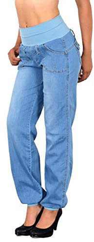 ESRA Damen Jeans Hose Haremshose Pumphose Boyfriendhose Boyfriend Jeanshose J132