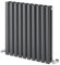 Ingarsby Horizontal Radiator Oval Panel Vertical Double Column Hallway Bathroom Radiator 600 x 590 Grey