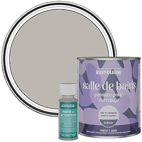 Rust-Oleum Brown Water-Resistant Bathroom Tile Paint in Gloss Finish - Gorthleck 750ml
