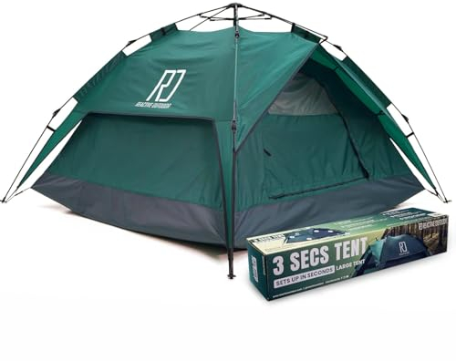 Reactive Outdoor Tent - 3 Second Tent - 3 Sec Instant Pop Up 2-3 Person Tent - Easy and Quick Setup Camping Tent - 1 Person Setup Waterproof Double Layer Outdoor Camping Tent