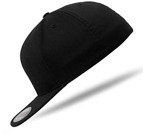 Flexfit Flat Visor Cap 6277FV Black S/M - im Bundle mit UD Skull Bandana