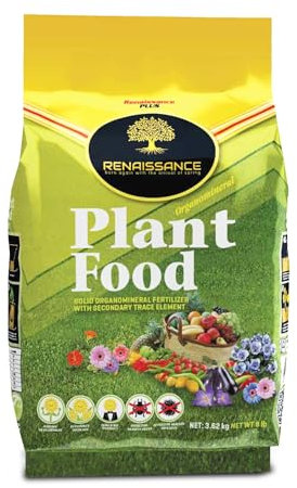 Renaissance Organic Plant Food - All Purpose Fertilizer for Outdoor & Indoor Gardening - Fertiliser Booster for Houseplants, Vegetables, Fruit Trees, Industrial Crops, Legumes | 3.62 kg Bag