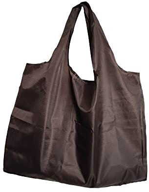 Einkaufstasche Faltbar 1Stücke Wiederverwendbare Einkaufstaschen,Tägliche Shopping Bag Umweltfreundliche Einkauf-tasche,Faltbare Tote Bag Einkaufstüten Tragbare Langlebig Waschmaschinenfest Braun