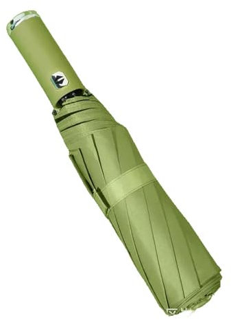 MdybF Umbrella Flashlight Umbrella Swivel Handle Fully Automatic Umbrellas For Rain Sun Large Heat Insulation Parasol 10 Ribs Uv Umbrellas-Green-Flashlight