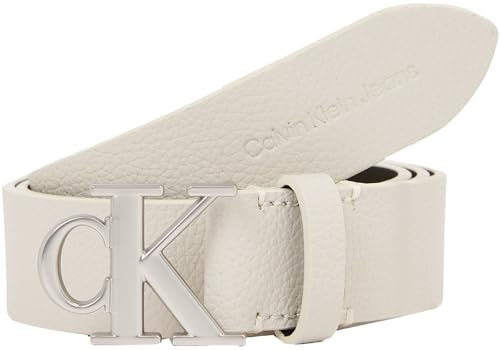 Calvin Klein Jeans Damen Gürtel Round Mono Plaque Leather Belt aus Leder