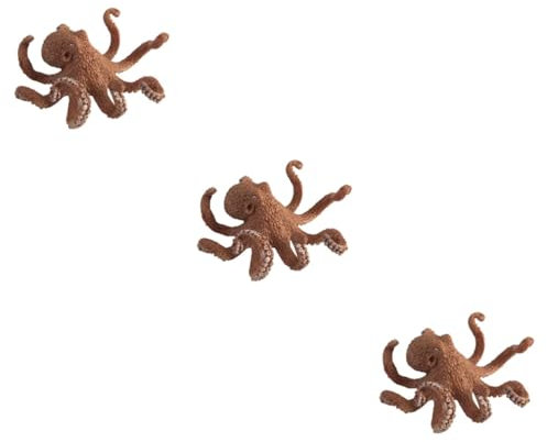 Vaguelly 3pcs Toys Kids Octopus Toy Realistic Octopus Toy Model Child Animal