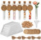 OFFCUP Reagenzgläser Set, 100 Stück Kunststoff Reagenzglas mit Korken 16*100mm Transparent Reagenzgläser für Blumen Reagenzglas mit Kraftpapieranhänger, Hanfseil und Trichter, für Bonbons, Blumen, DIY