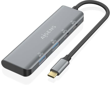 Aisens USB-Hub, A109-0763, Grau, 1 Stück