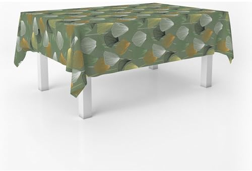 ECOMMERC3 Wachstuchtischdecke abwaschbar rechteckig 180x140 cm Duero Grün | Für das tägliche Essen, fleckenabweisend und wasserdicht, Rand ohne Ausfransen, in Spanien gefertigt