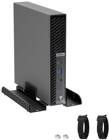 Bedycoon Universal Mini PC Desk Stand for Dell HP Lenovo Adjustable Vertical Desk Stand for Dell OptiPlex MFF 7050 7060 Lenovo ThinkCentre M910Q M700 HP EliteDesk 800 Mini PC Desk Mount Holder
