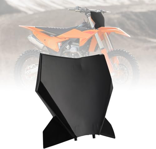 Dirt Bike Nummernschild, Motorrad Nummernschild Vorne ABS Kunststoff für 125/250/300/350/500 SX SX-F XC XC-F 2023–2024 Schwarz