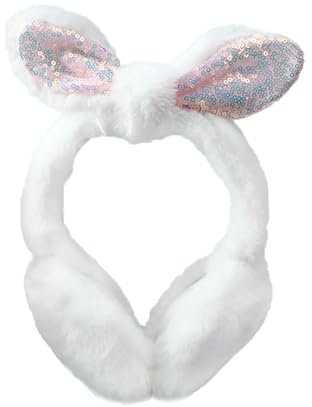 JINGTOPS Ohrenwärmer Winter Damen Bequemer weicher Winter Ohrenschützer (Weiß)