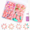 96Pcs False Nails With Glue - Cute Press on Nails with Colorful Tips - Stick on Nails Design with Flowers and Clouds Pattern - Full Cover Fake Nail Tips for Kids Women Girls DIY Manicure Decoration