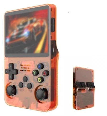 YUYQAQ Consola de juegos Keyboy R36S, consola portátil retro con 128G integrado y más de 20000 juegos clásicos, sistema Linux de código abierto, pantalla IPS de 3.5 pulgadas, reproductor de