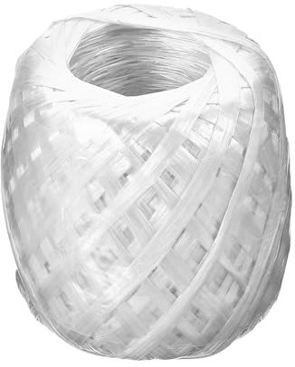 PATIKIL 180m/590Ft Polyester Nylon Plastic Rope, Twine Household Bundles Ropes Roll for Gardening Packing Crafting DIY, White