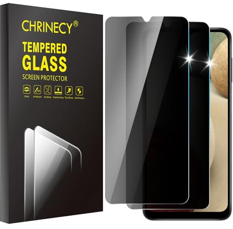 2 Piezas Protector Pantalla de Privacidad Compatible con Samsung Galaxy A12 / M12 / A12 Nacho, Antiespia Cristal Vidrio Templado, Anti-Spy, 9H Dureza, Anti-Arañazos