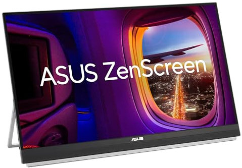 ASUS ZenScreen 27” 1440P Transportable Monitor (MB27ACF) - QHD (2560 x 1440), IPS, 100Hz, USB-C PD 70W, Speakers, Carrying Handle, Kickstand, C-clamp, Sub-woofer, 2.1 Channel Audio, 3 yr Warranty