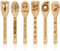 GLOBLELAND 6 ensemble D'Ustensiles de Cuisine en Bois de Drôle Citron Cuillères en Bambou Sculptées Spatules de Cuisine Gravées en Bois pour la Cuisine Cadeau de Pendaison de Crémaillère Amusant