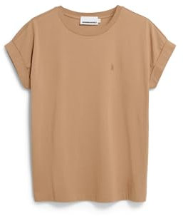 ARMEDANGELS Damen T-Shirt aus Bio-Baumwolle IDAARA T-Shirt Loose Fit Pale Umber