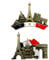 Paris Fridge Magnet | 2 Pieces Retro Paris Metal Fridge Magnets | Decorative France Metal Fridge Magnet | Europe Tourist Souvenir Refrigerator Magnets