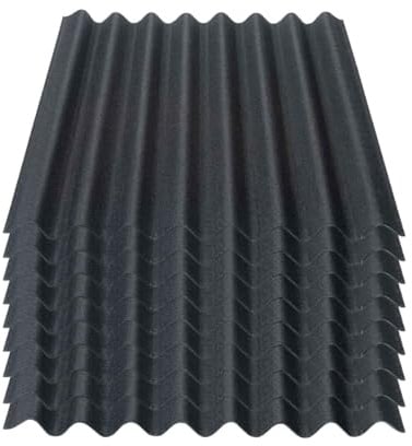 Onduline Easyline Dachplatte Wandplatte Bitumenwellplatten Wellplatte 9x0,76m² - schwarz