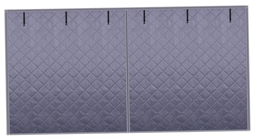 Garage Door Insulation, 8x7ft Insulated Cotton Garage Door Screen Curtain Waterproof Windproof Soundproof for Winter, Grey