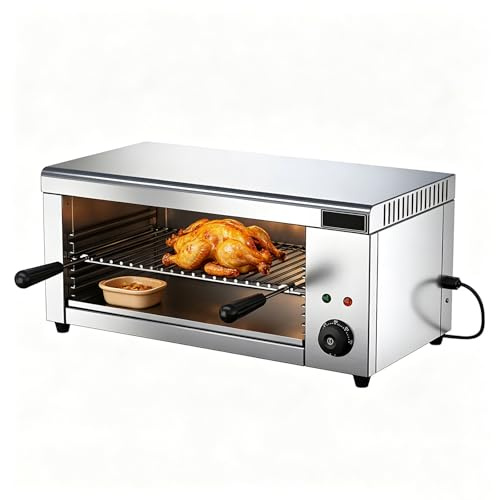 YXYLJOZ Macchina elettrica per fondere Il Formaggio da 2000 W, Forno tostapane in Acciaio Inox da 50-300 °C, salamandra, Grill per Ristorante, Cucina, casa