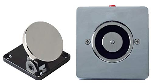UHPPOTE Elektromagnetischer Türhalter, Wandmontage, Sicherheitsteil mit Entriegelungsknopf – Einsteckschloss montiert